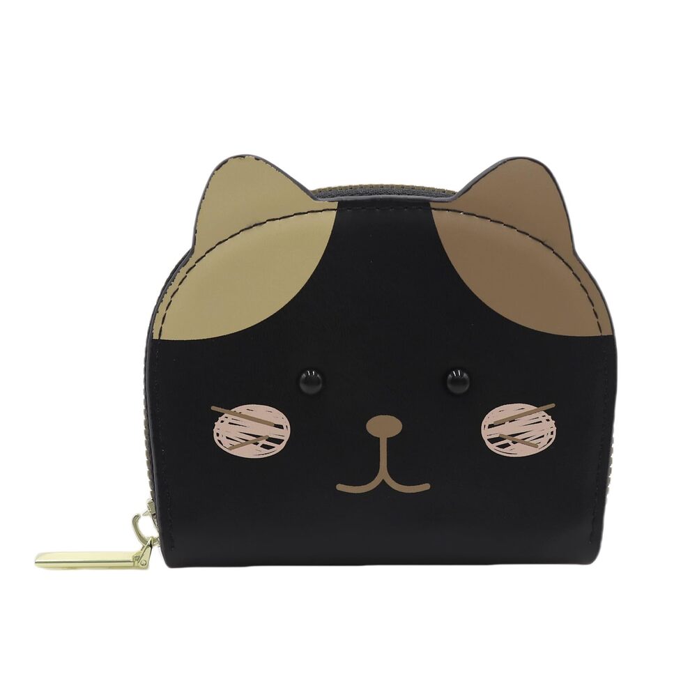 7901 Cute Cat Credit Card Holder Small RFID Wallet Slim Leather Card